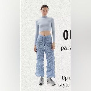 NWT UO Lyla Ruched Balloon Pants, Baby Blue
